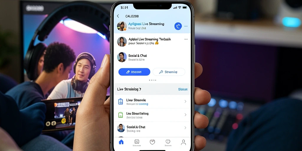 Antarmuka CALO288 yang menarik untuk Live Streaming