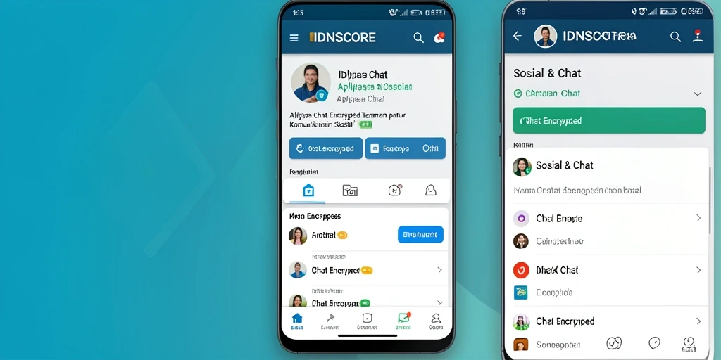 Antarmuka IDNSCORE yang menarik dan fitur enkripsi canggih.