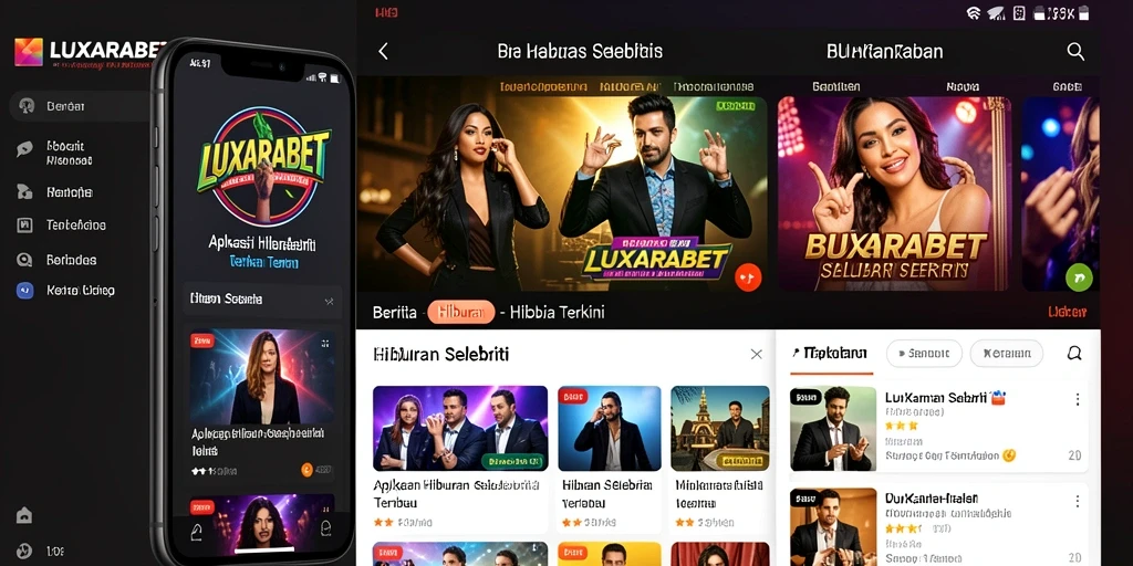 Antarmuka LUXARABET menampilkan berita selebriti yang menarik dan informatif.