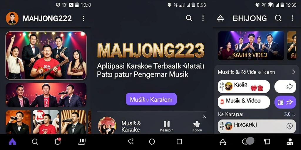 Tampilan antarmuka pengguna MAHJONG222 saat bernyanyi dengan teman.