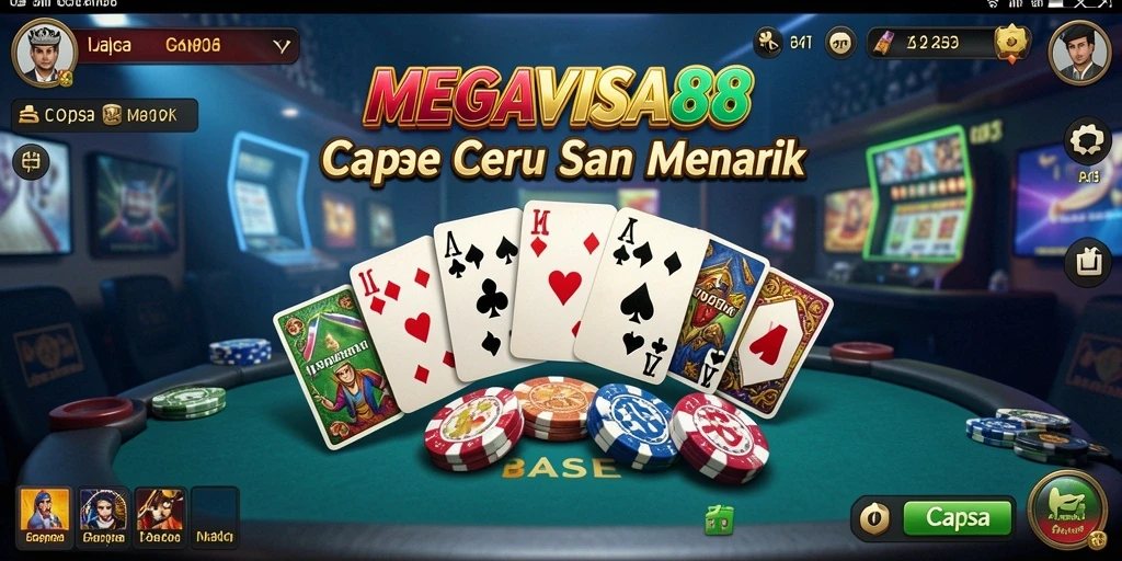 Tampilan antarmuka MEGAVISA88 saat bermain Capsa yang seru.