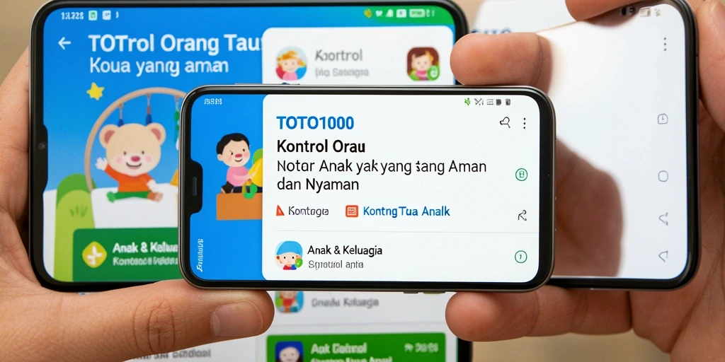 Antarmuka aplikasi TOTO1000 dengan fitur Kontrol Orang Tua yang mudah digunakan.