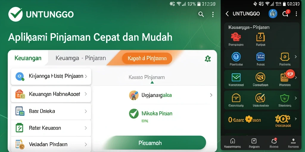 Tampilan antarmuka UNTUNGGO yang sederhana dan fungsional.