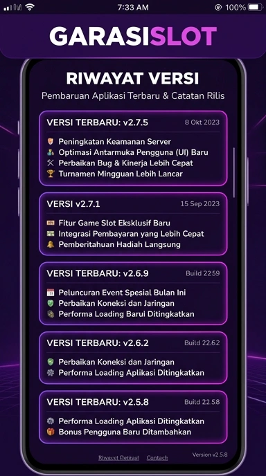 Riwayat Versi Garasislot untuk Pengguna Android